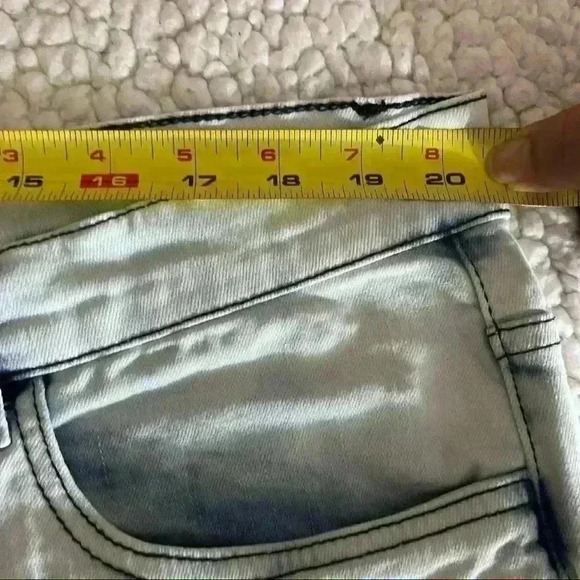 Venus Super Acid Wash Distressed Stretch High Waist Skinny Jegging Jeans Size 24 - Picture 11 of 13